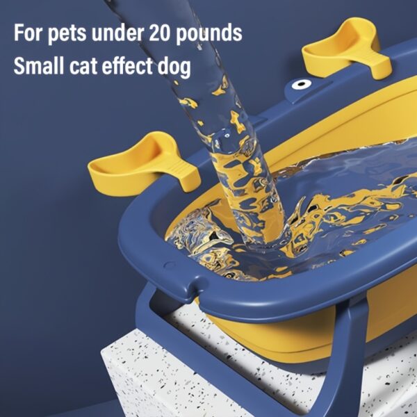 Portable Pet Tub Suitable For Small Animals Foldable Suitable For Cats And Small Dogs Under 20 Pounds Durable And Easy To Clean - Image 5