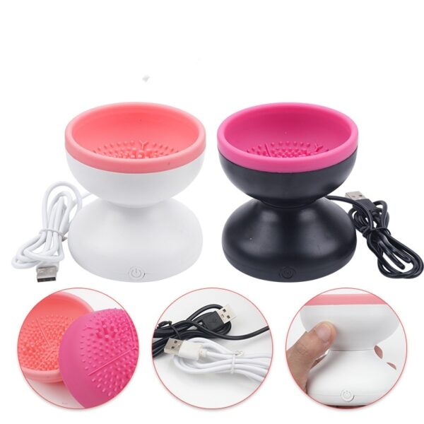 Electric Makeup Brush Cleaner Machine Portable Automatic USB Cosmetic Brush Cleaner Tools For All Size Beauty Makeup Brushes Set - Image 4