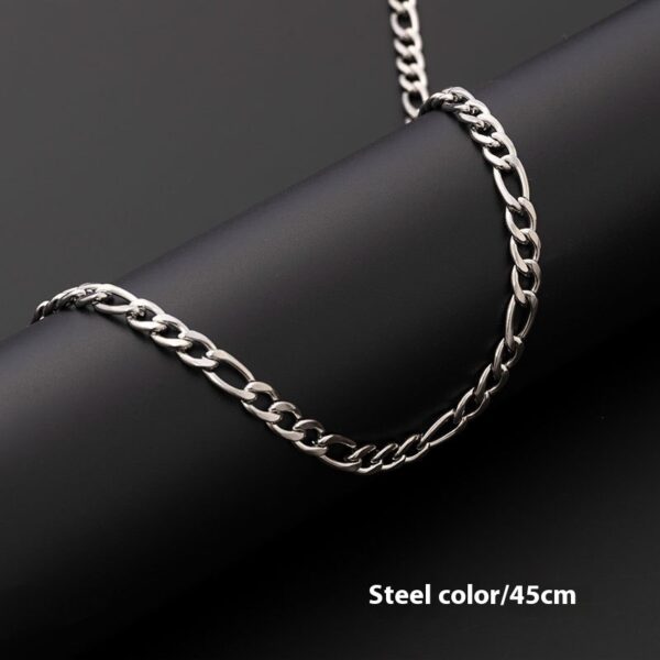 304 Stainless Steel Figaro Necklace - Image 8