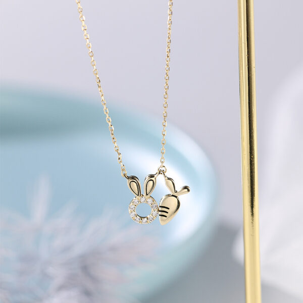 Latest 18K Gold Plated Rabbit Cute Gift Trending Necklace For Girl Jewelry - Image 5