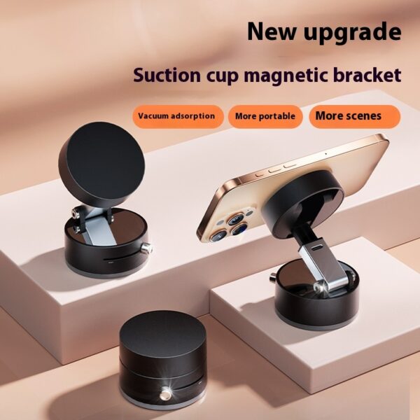 Foldable Magnetic Vacuum Car Phone Holder Foldable Suction Cup With Suction Cup Hands-Free Navigation For Smart Phone - Image 7