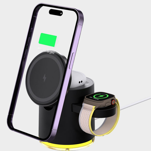 Folding Magnetic Three-in-one Wireless Charger - Image 5