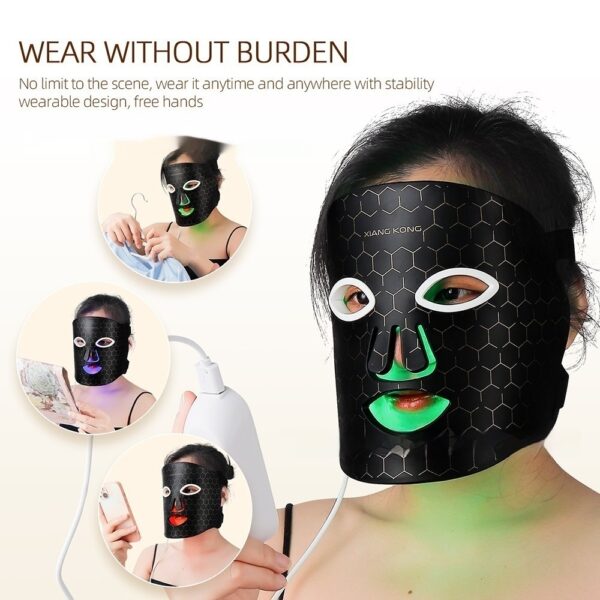 Led Pull Firming Phototherapy Silicone Mask Beauty Instrument Charging Mask USB