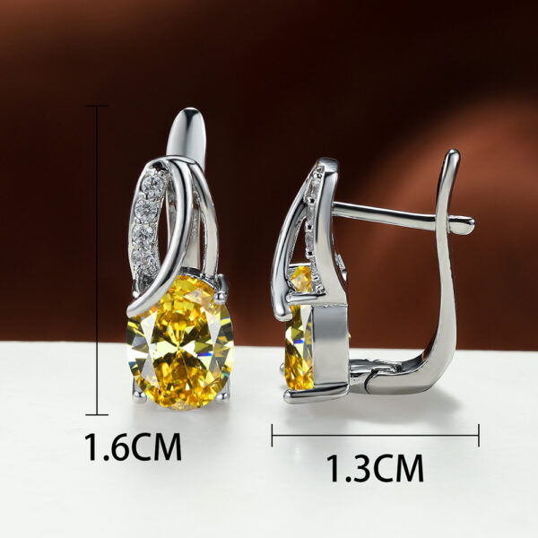 Zircon Plated Champagne Gold Ear Clip - Image 5