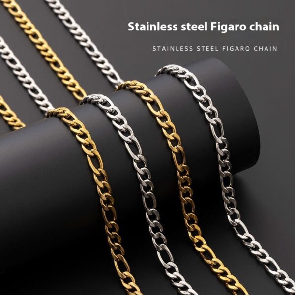 304 Stainless Steel Figaro Necklace