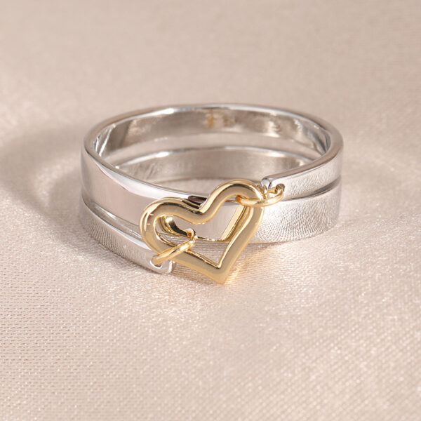 Two-color Love Copper Hipster Neutral Ring - Image 4